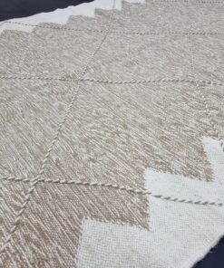 White And Light Brown Rug