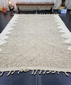 White And Light Brown Rug