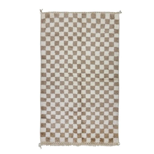 Beige Checkered Rug