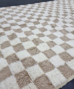 Beige Checkered Rug