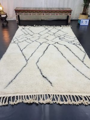 White And Black 5x8 Rug