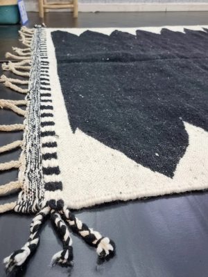 Black And White Wool Rug