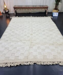 Handwoven White Rug