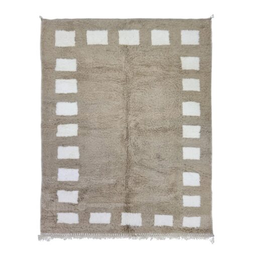 ROBINA - Beni Ourain Rug 8x10 - Light Brown Moroccan Rug