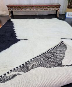 Black And White Abstract Rug