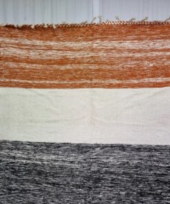 Orange And Black Striped Rug