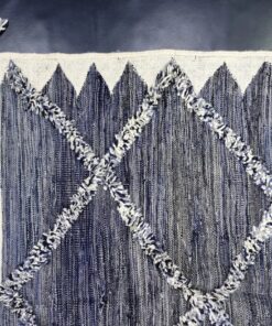 Steel Blue Geometric Rug