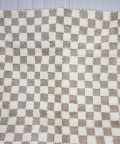 Beige Checkered Rug