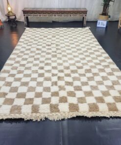 Beige Checkered Rug