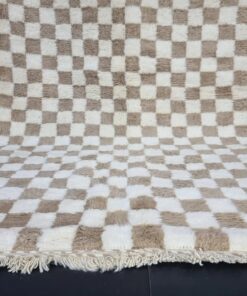 Beige Checkered Rug