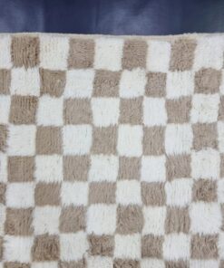 Beige Checkered Rug