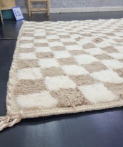 Beige Checkered Rug
