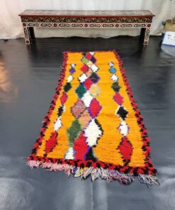 Orange And Red Moroccan Rug