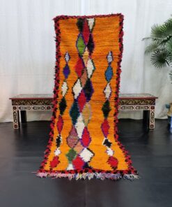 Orange And Red Moroccan Rug