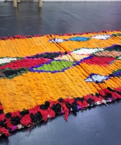 Orange And Red Moroccan Rug