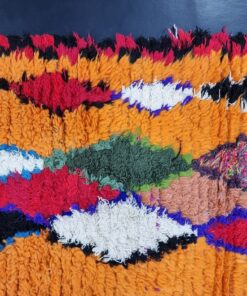Orange And Red Moroccan Rug
