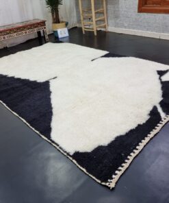 Black And White Abstract Rug