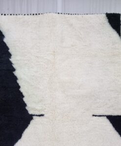 Black And White Abstract Rug