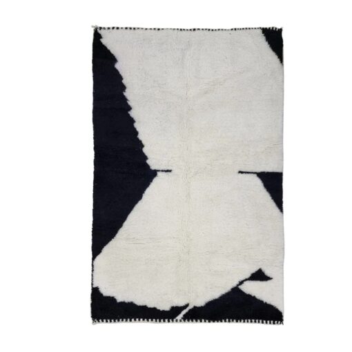 Black And White Abstract Rug