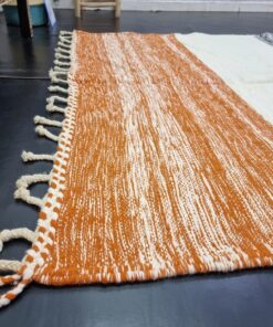 Orange And Black Striped Rug