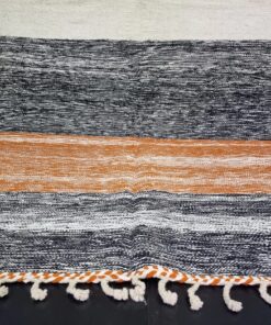 Orange And Black Striped Rug