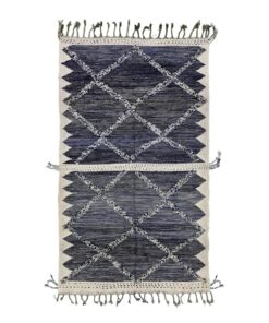 Steel Blue Geometric Rug