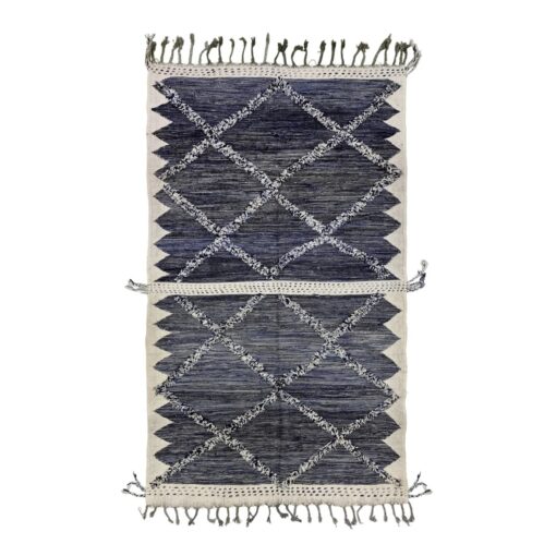 Steel Blue Geometric Rug