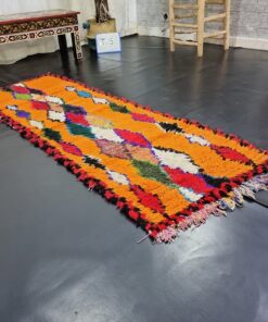 Orange And Red Moroccan Rug