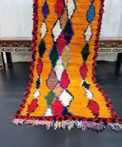 Orange And Red Moroccan Rug