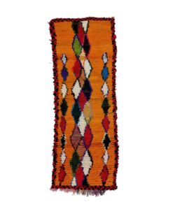 Orange And Red Moroccan Rug
