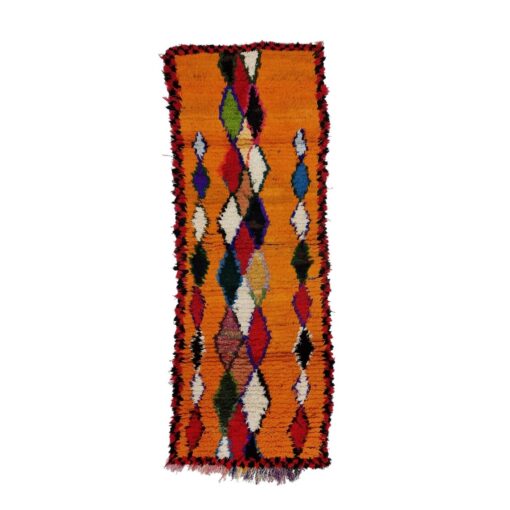 Orange And Red Moroccan Rug