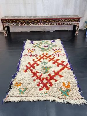 White And Red Rug