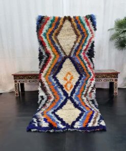 Alternative view of VANIA - Blue And Orange Rug - Vintage Carpet 2x5