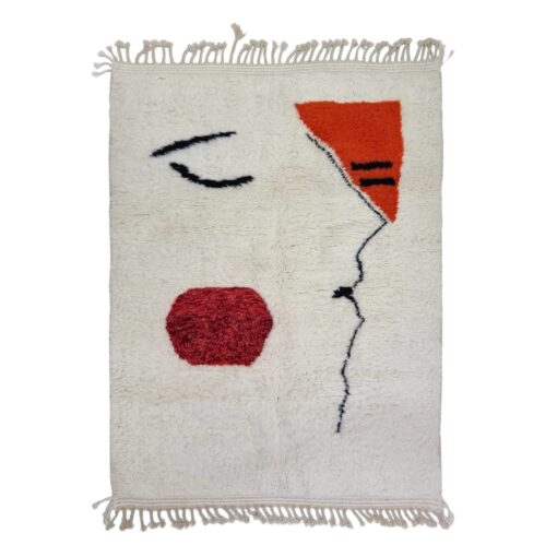 White & Red Rug