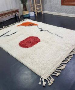 White & Red Rug