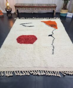 White & Red Rug