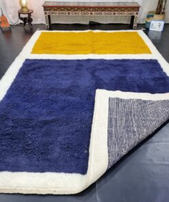 Yellow & Dark Blue Rug