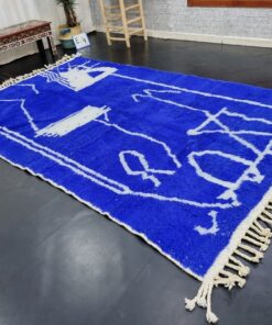 Royal Blue Abstract Rug