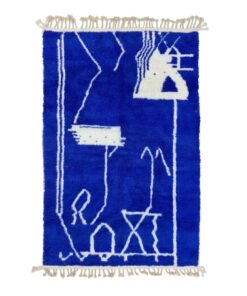 Royal Blue Abstract Rug