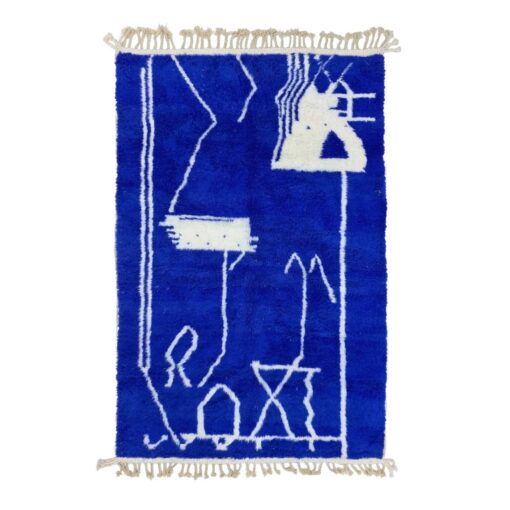 Royal Blue Abstract Rug