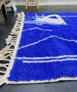 Royal Blue Abstract Rug