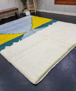 Yellow & Aqua Blue Rug