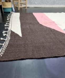 Blue and Black Geometric Rug