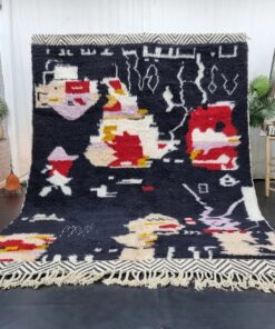 Black Abstract Rug