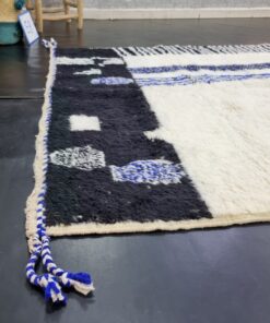 Blue And Black Abstract Rug