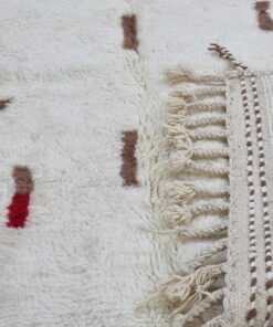 White And Red Abstract Rug