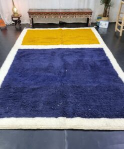 Yellow & Dark Blue Rug