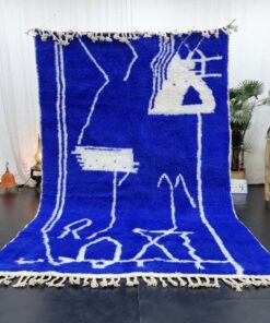 Royal Blue Abstract Rug