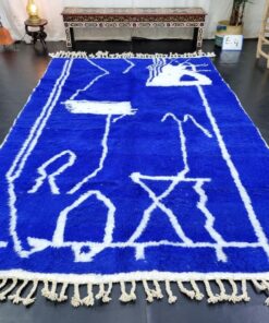 Royal Blue Abstract Rug