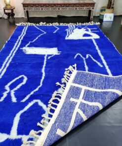 Royal Blue Abstract Rug